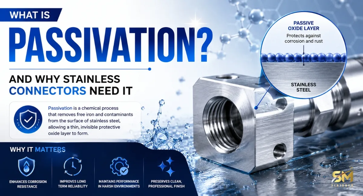 Stainless passivation for connector hardware at SM Finishes Bengaluru