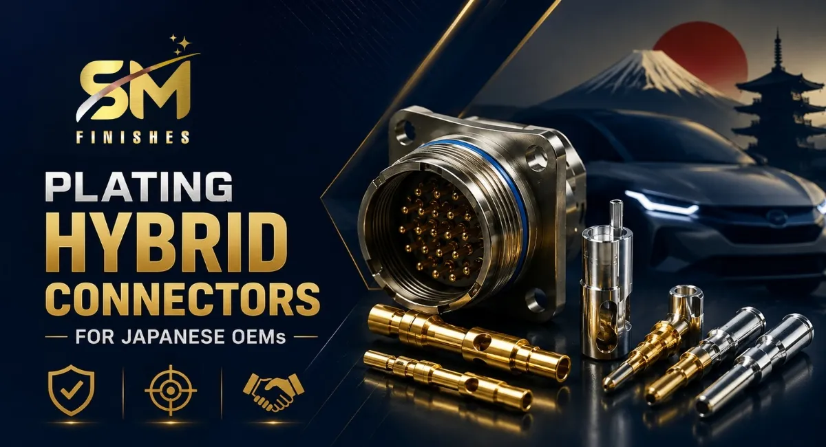 Hybrid connector electroplating for Japanese OEM programmes at SM Finishes Bengaluru