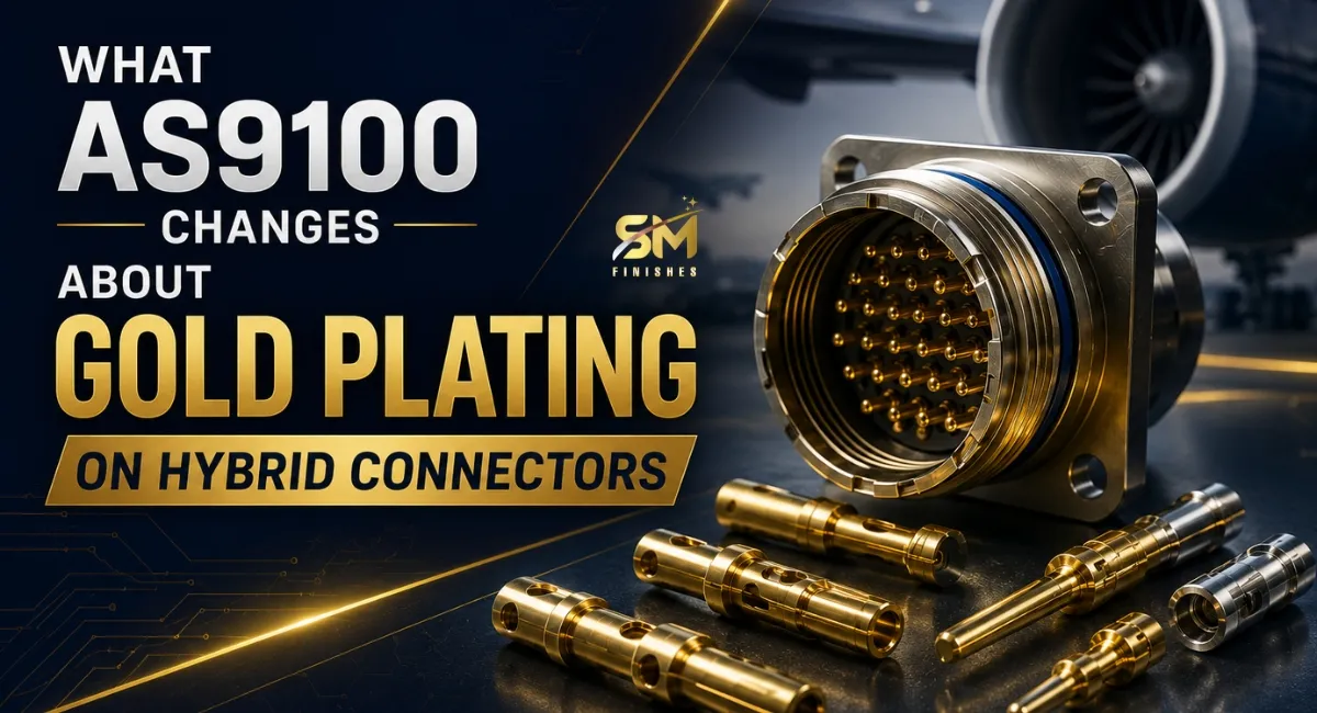 AS9100 gold plating process control for hybrid connectors at SM Finishes